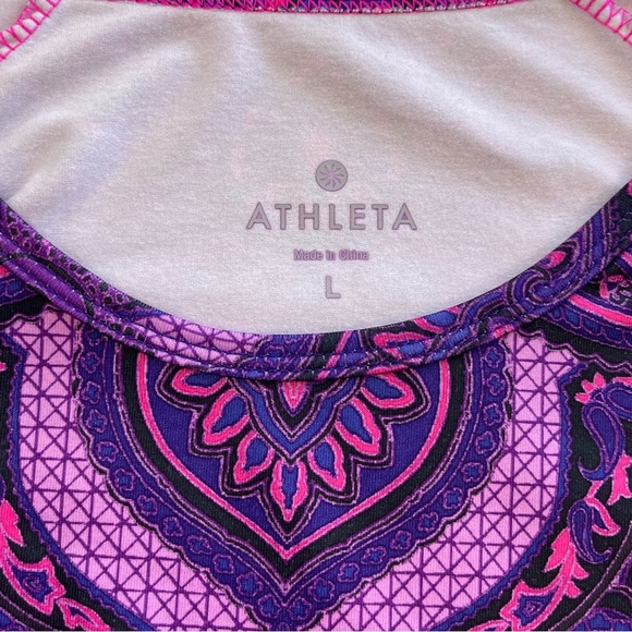 Athleta: Purple and Pink, Paisley, Athletic, long sleeve shirt,thumb hol… - Picture 11 of 16